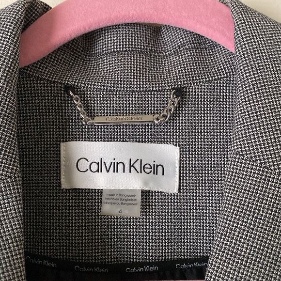 Calvin Klein Suit Jacket Charcoal Size 4 - Picture 4 of 5